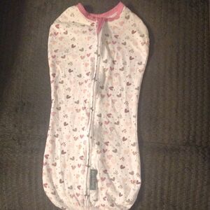 SwaddleMe Pink and White Baby Bodysuit